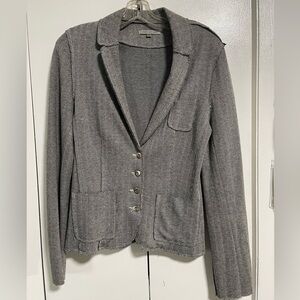 People Like Frank Gray Herringbone Blazer